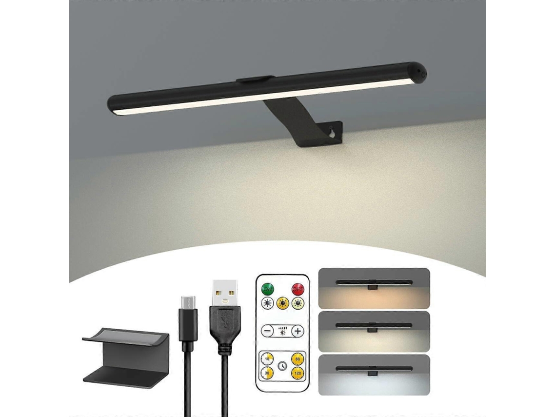 Luminária de parede LED semi-fibra recarregável com controle remoto BRILVIBERA (300 lm)
