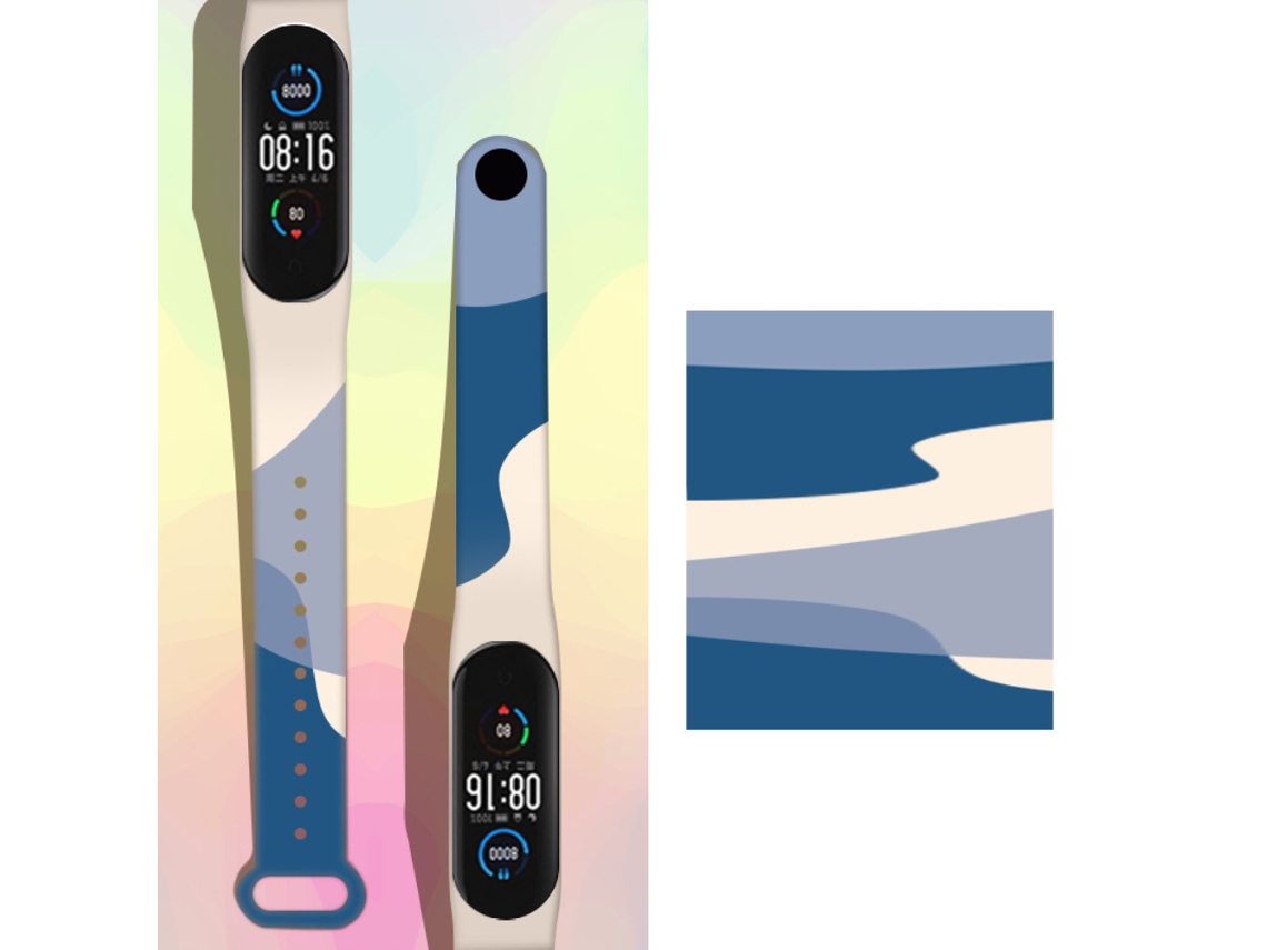 Pulseira de Blocos de Cor para Xiaomi Mi Band 3/4/5/6 EOOCOO