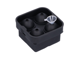 Tabuleiros De Gelo Em Silicone, 2 Peças, 4 Cavidades, Reutilizáveis, Preto