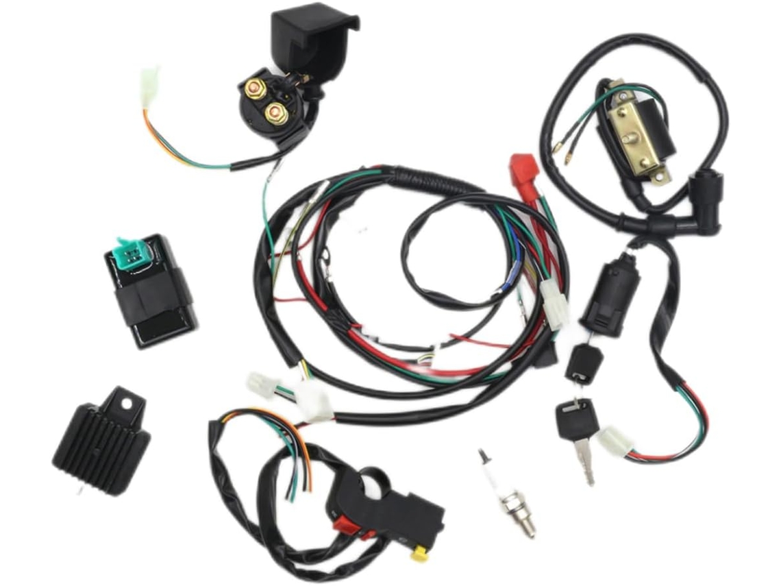 Kit De Chicote Elétrico Completo Com Cdi, Compatível Com Motores De 50cc A 125cc