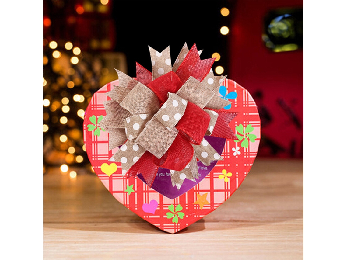 Presente de Natal com Laço Vermelho para Árvore e Guirlanda, Pack com 2 Unidades LAXISCREED