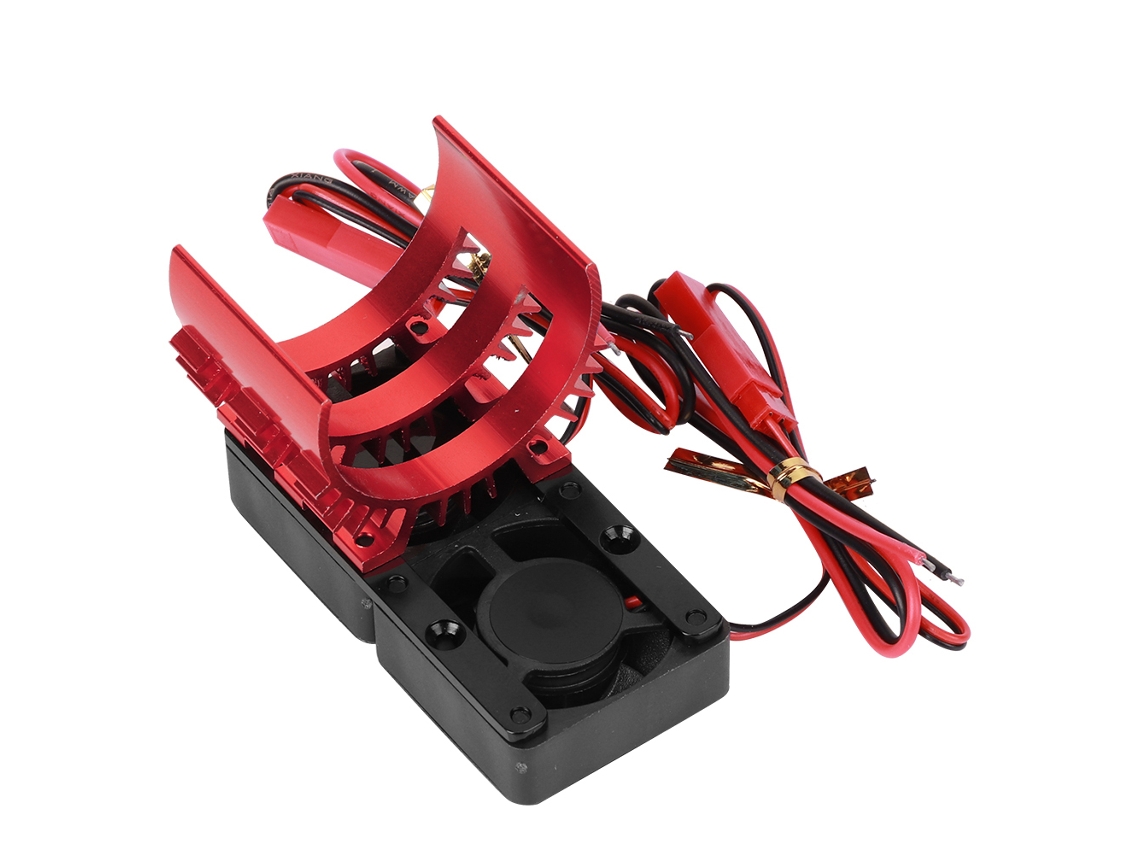 Ventilador Resfriamento 540 Motor Dual Carro Rc Elétrico 1/10 Vermelho