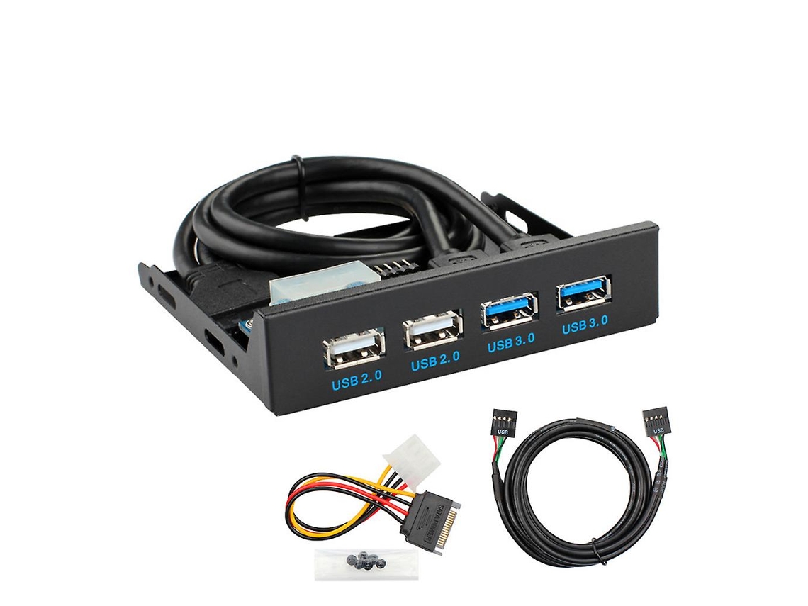 Hub De 4 Portas De 3,5 Polegadas 9p 19p Para Usb 3.0 2.0 Baía De Unidade De Disquete Para Pc Desktop Fdd