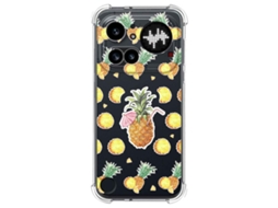 Capa Tumundosmartphone Transparente De Silicone À Prova De Choque Para Nothing Phone 4a Pro 5g Com Estampa De Abacaxi