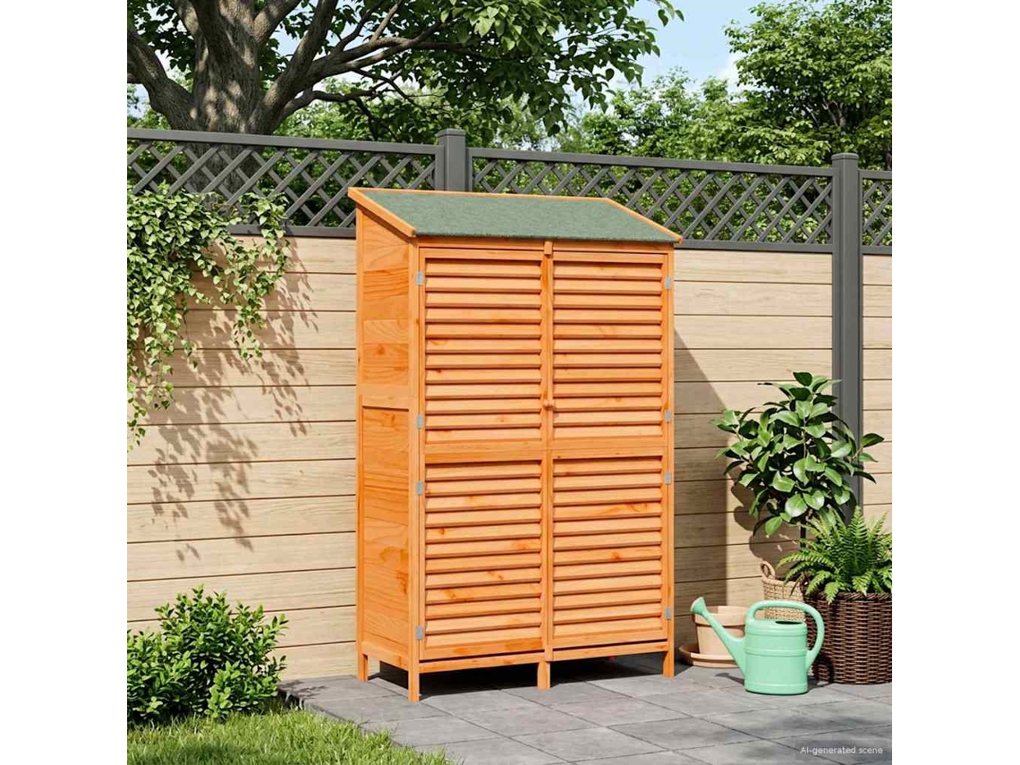 Vidaxl Galpão De Jardim Castanho 106 X 56 X 176,5 Cm