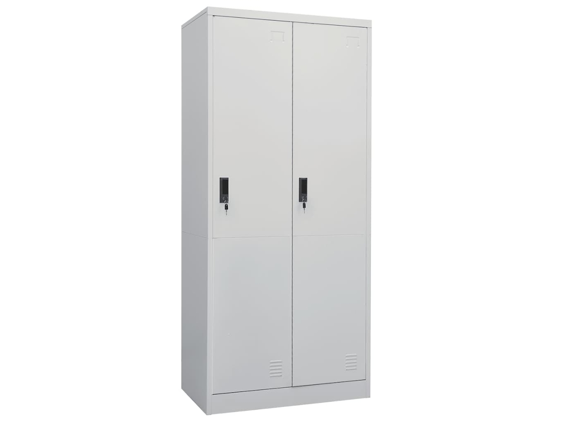Vidaxl Roupeiro 80x50x180 Cm Aço Cinzento-claro