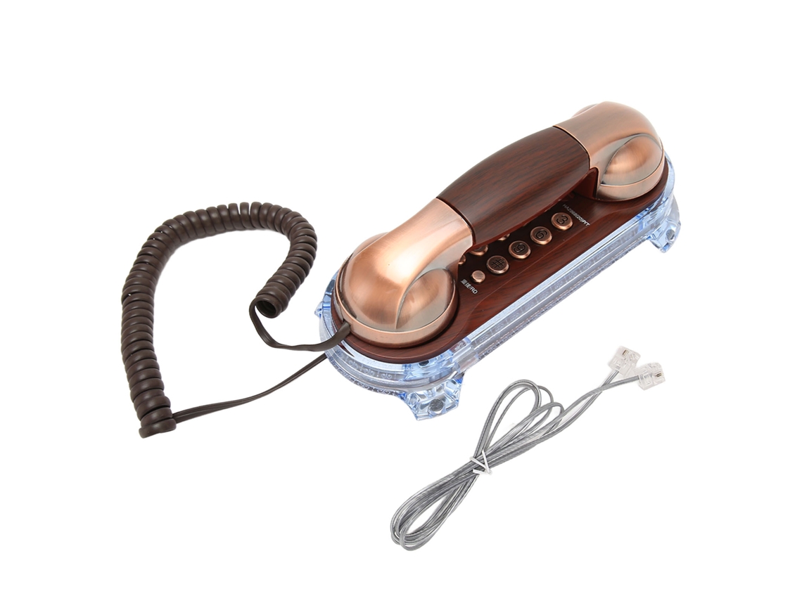Telefone De Mesa Retrô Com Fio, Fixado Na Parede, Com Flash, Para Casa, Escola, Escritório, Fábrica, Hotel, Bronze Roxo Brilvibera