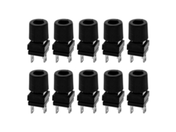 10 Terminais de Energia M4 de Cobre Puro 300-500W com Abertura de 13mm, Preto