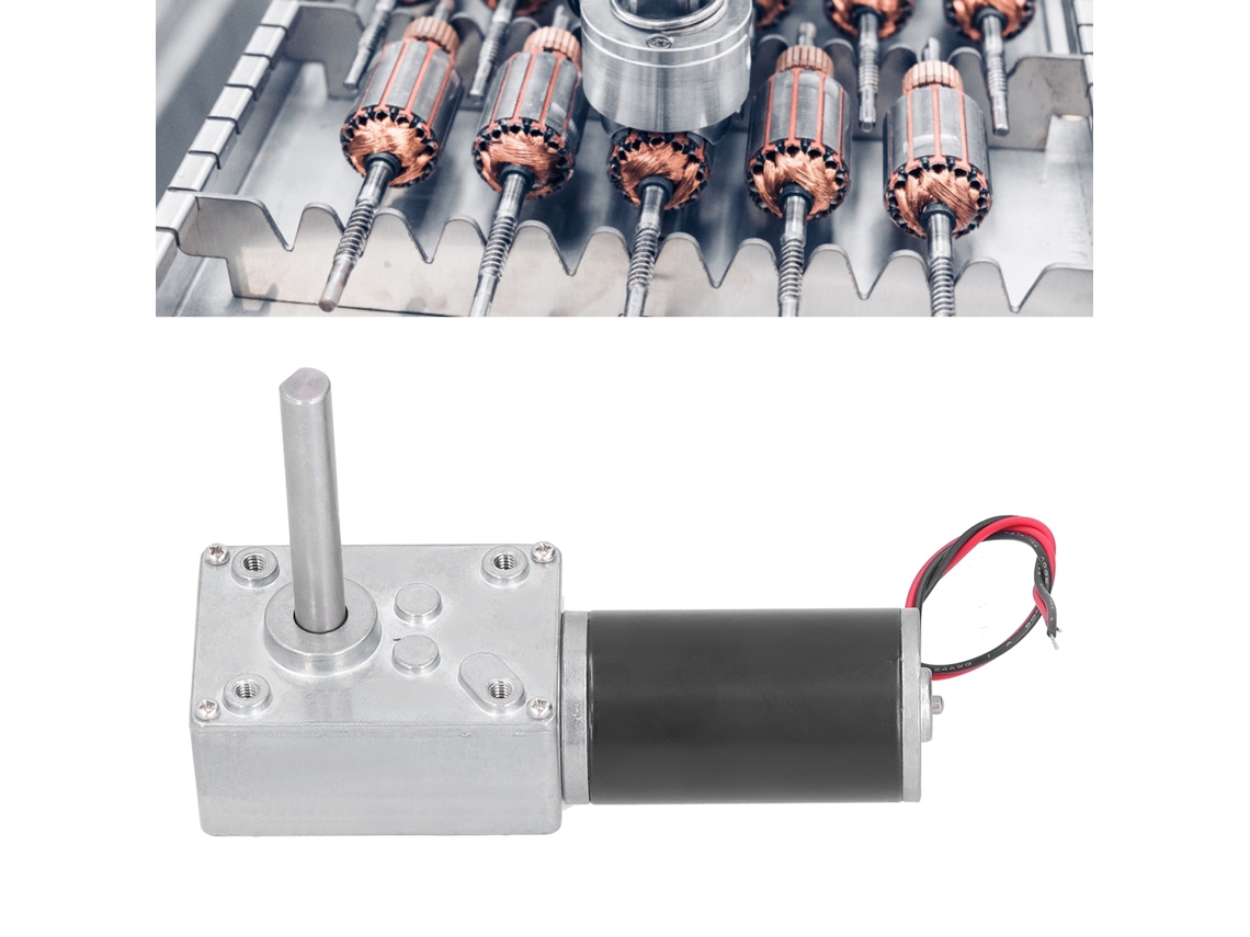 Motorredutor De Velocidade Mini Com Engrenagem Helicoidal E Travamento Automático, Cc 12v 12rpm Aquaforge
