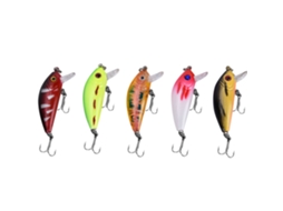Kit Isca Artificial Peixe Minnow 5cm 5pcs
