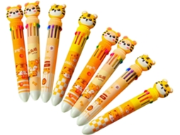 Conjunto De 8 Canetas Esferográficas Multicoloridas Criativas Com
