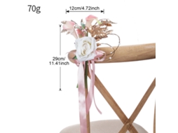 Flor De Cadeira De Casamento Simulação Ocidental Rosa