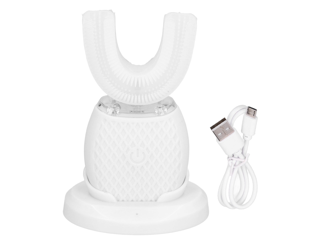 Escova de Dentes Elétrica Ultrassônica Automática U Shaped 360° Brancamento com Carga Usb