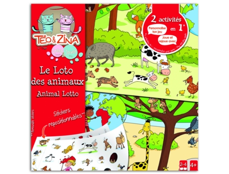 Animal Bingo Jogo de Tabuleiro Toga TÉO & ZINA