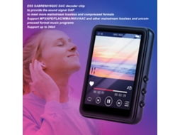Reprodutor Mp3 Com Tela Touch 2.4 Polegadas Bluetooth 5.0 4gb/64gb Fm Rádio Gravação Redução De Ruído