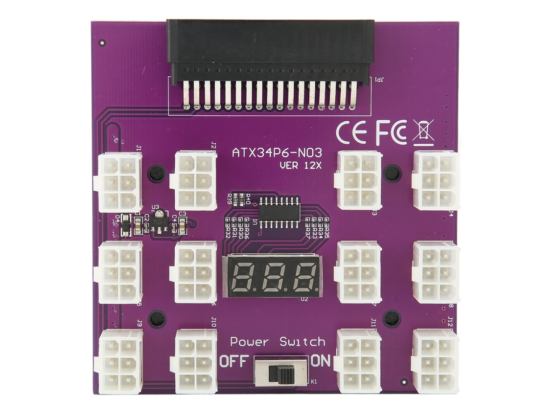 Placa De Divisão De Alimentação Adaptador Módulo De Distribuição Com 12 Conectores Para 7001484