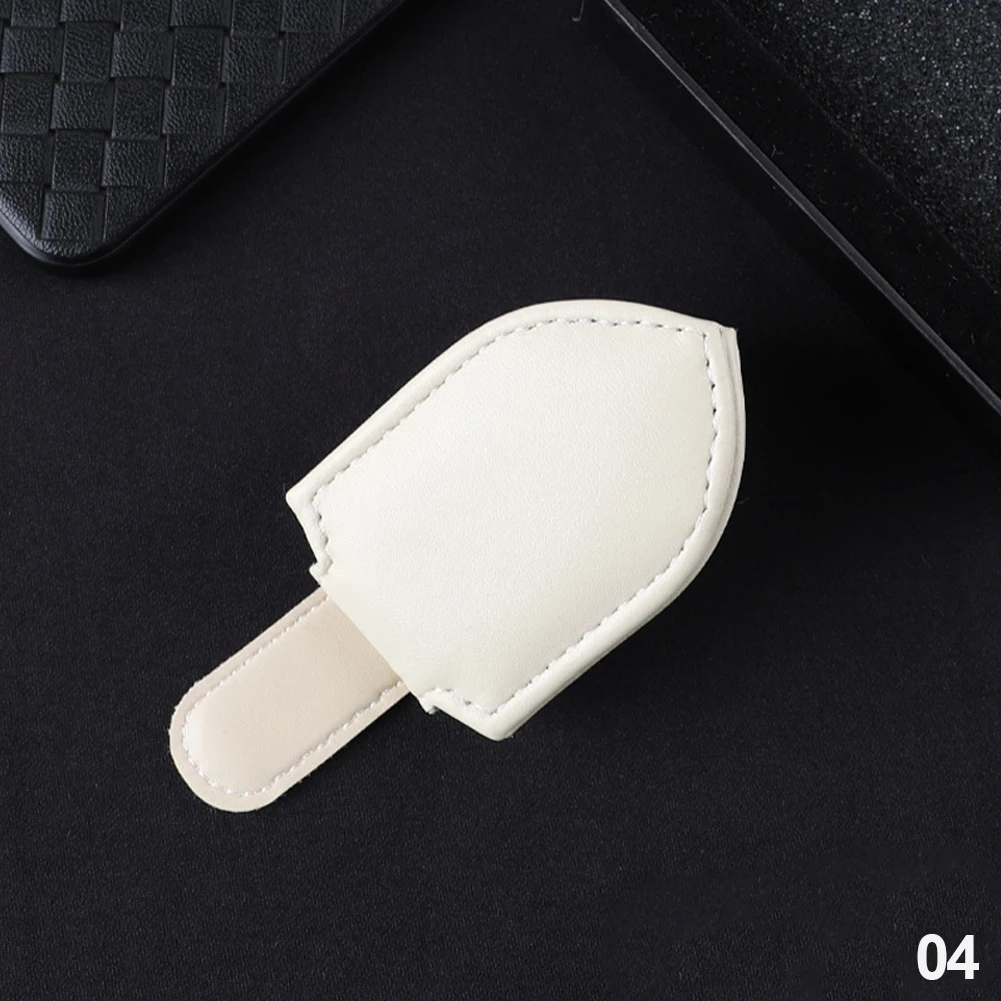Suporte para Óculos de Carro, Clipe Universal para Quebra, de Couro Microsoft, com Clipe para Ingresso ~00984 AQUAFORGE