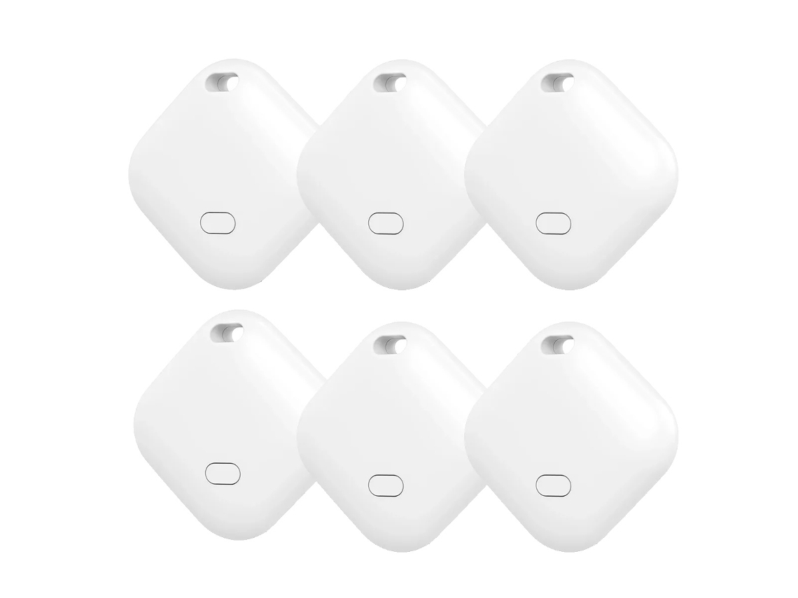 Rastreador Inteligente, Conexão Bluetooth, Certificação Mfi, 6 Pcs Branco
