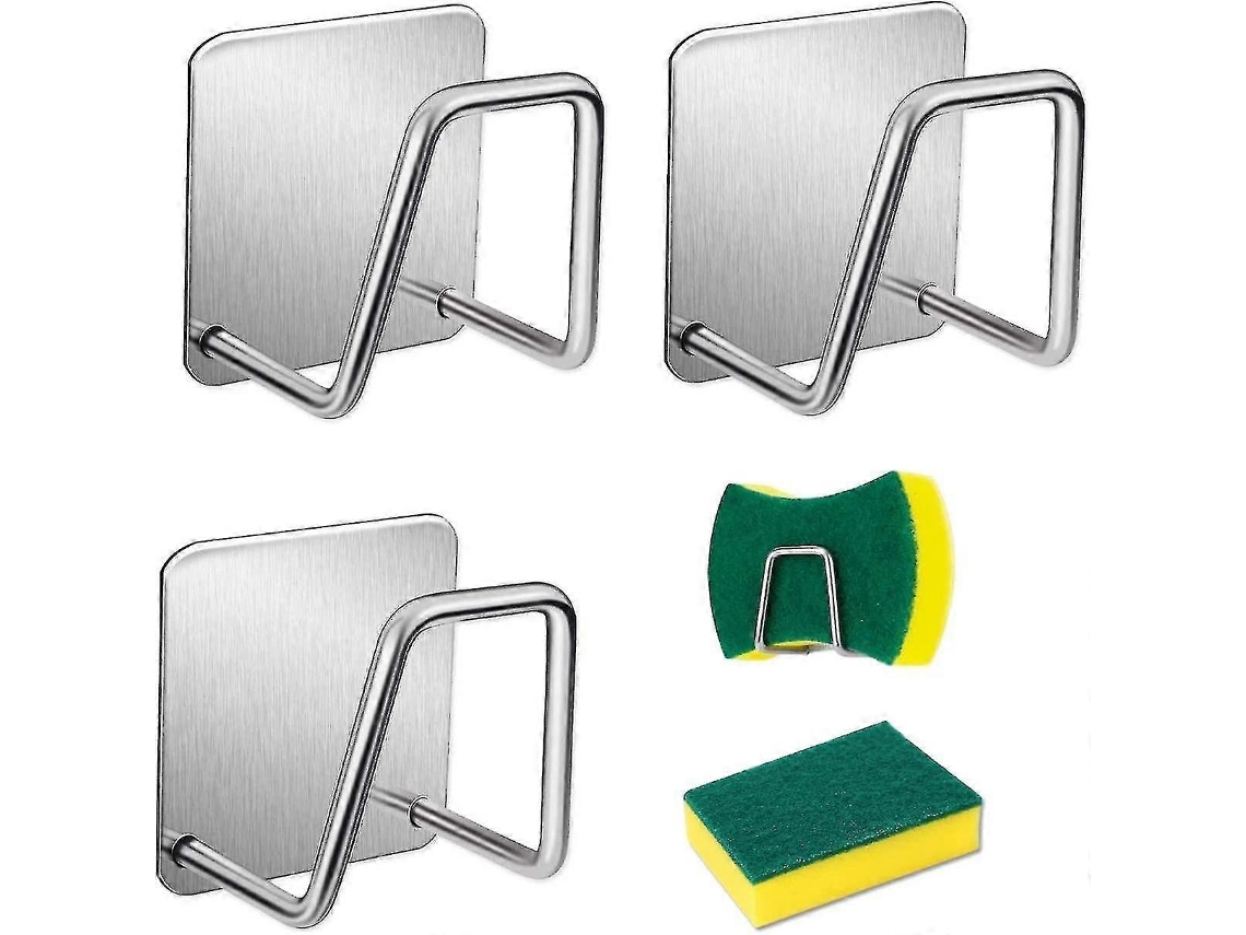 3 Colheres De Suporte Para Esponja - Acessório Cozinha Banheiro Prático