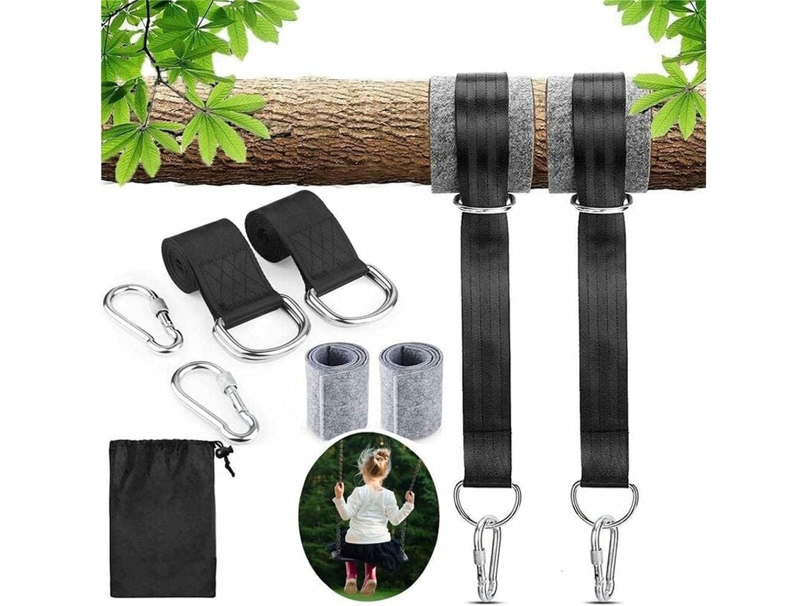 Cintas De Rede Resistentes 2x1,5m Com Argola Em D, Máx. 550 Kg Para Camping, Balanço De Árvore Ou Jardim, Compatível Com A Maioria Das Redes Slowmoose