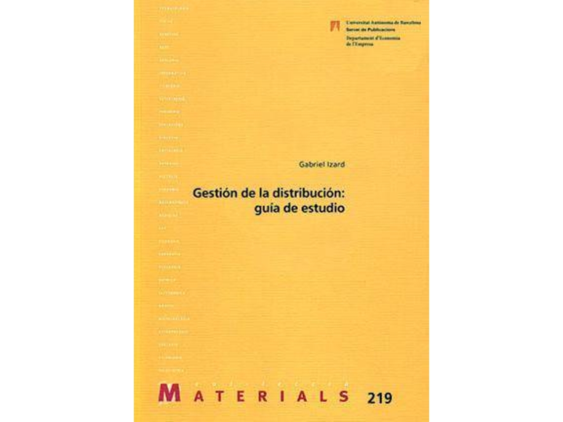 Livro Gestión de la distribución guía de estudio de Gabriel Izard Granados (Espanhol)