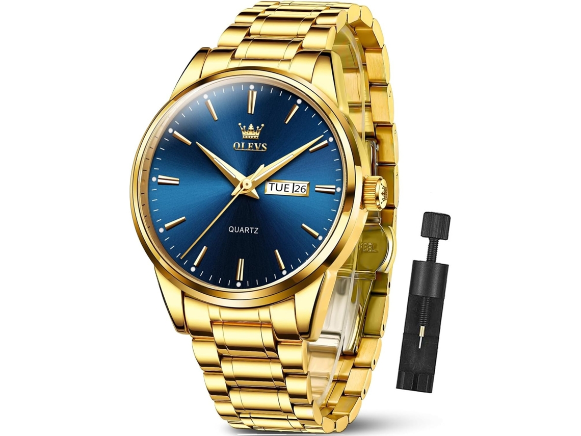 Lurelia Relógio Masculino, Movimento De Quartzo, Analógico, Data/calendário, Detalhes Com Strass, 1,5 Polegadas, 39 Mm, 0,35 Polegadas, 8,3 Polegadas
