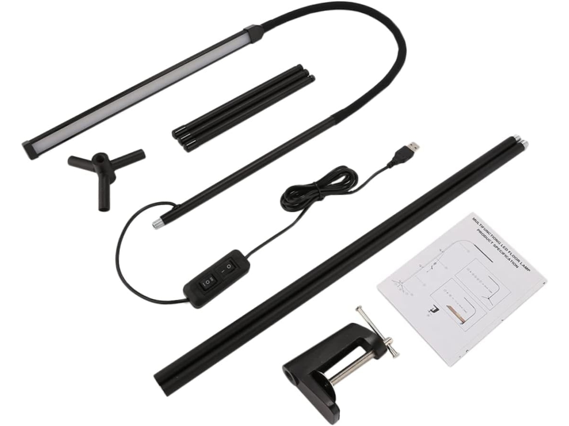 1 Conjunto de Luminária de Mesa Led com Clip, Braço Flexível e Controle de Toque Ajustável e Regulável SFUSHOS