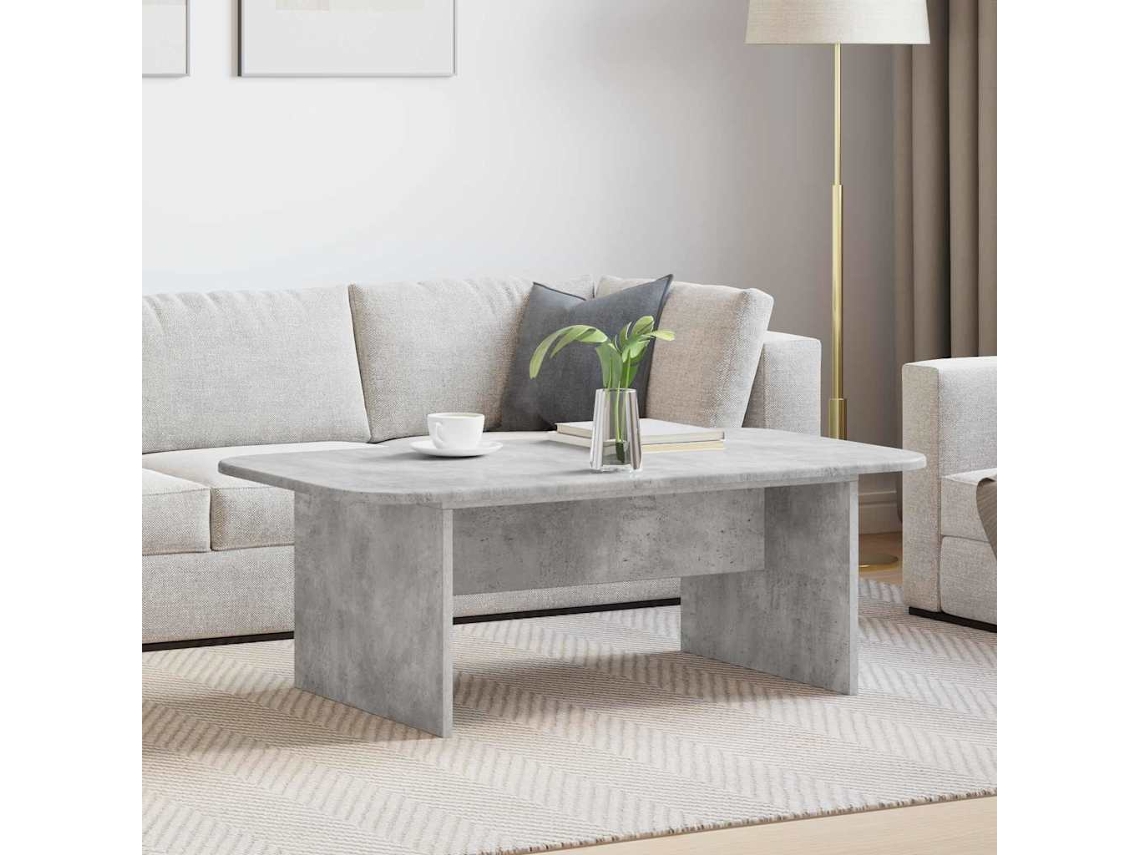 Vidaxl Mesa De Centro Cinzento 93 X 53 X 33 Cm Derivados De Madeira