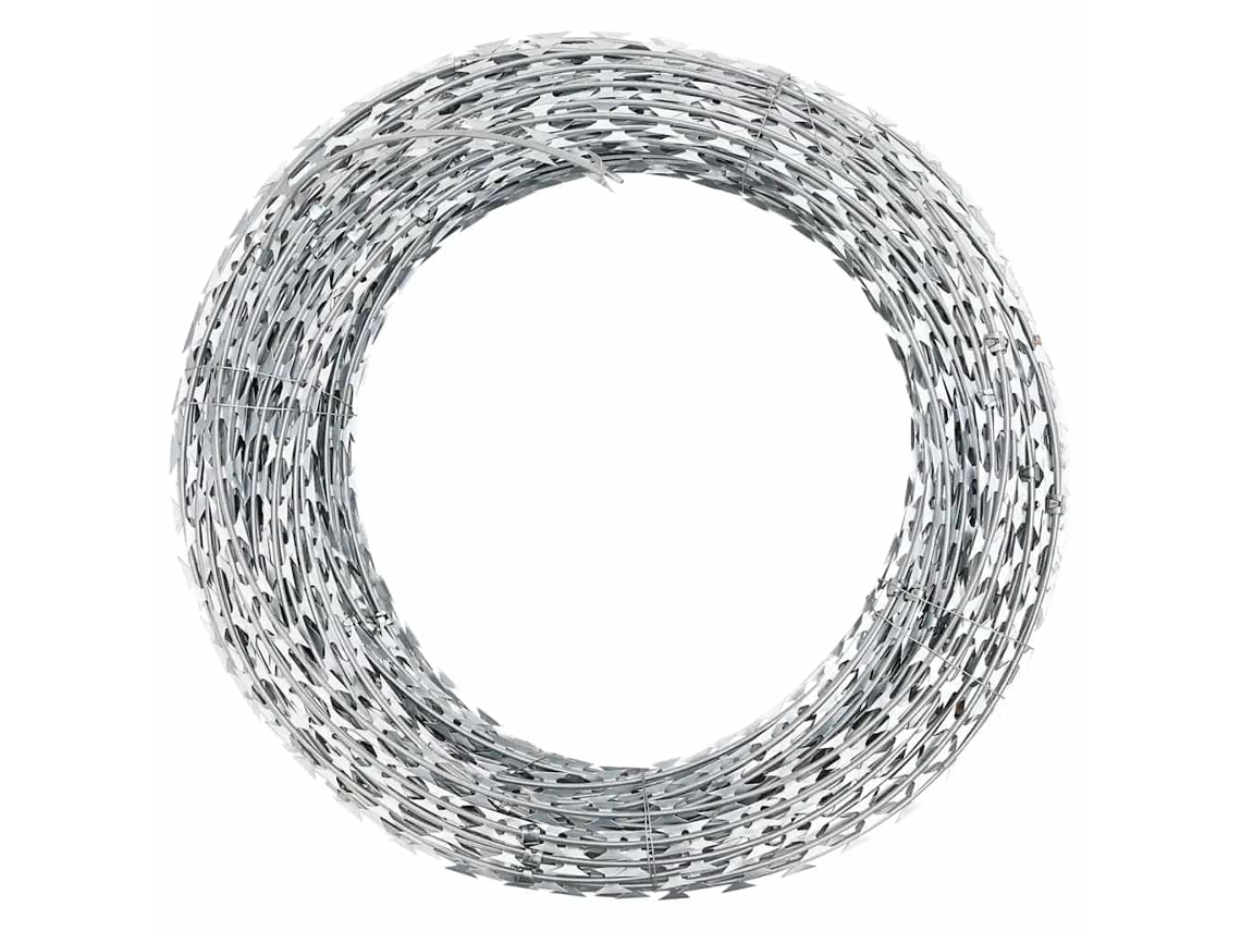 Vidaxl Rolo De Arame Farpado Bto-22 Concertina Aço Galvanizado 100 M