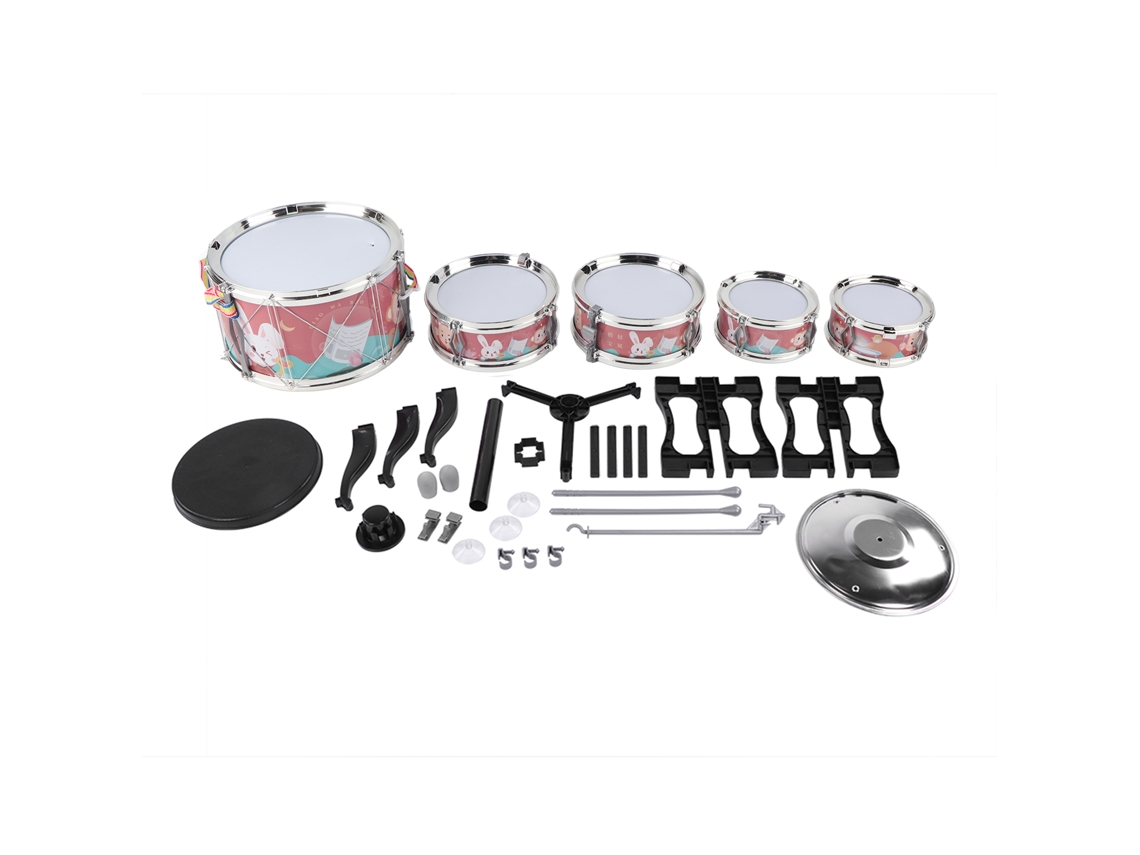 Bateria Infantil Instrumento Musical Educativo para Crianças +3 Anos