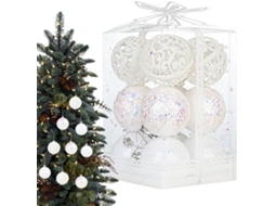 Enfeites Natal Árvore Decorações Transparentes Bolas 6cm Ideais Shopping Quarto Janela Feriados Festas GOKOCO