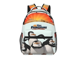 Mochila De Estudante Penguins Of Madagascar T63, Leve, Durável, À Prova Dágua E Com Alça De Ombro Ajustável R63 Olysi Shop