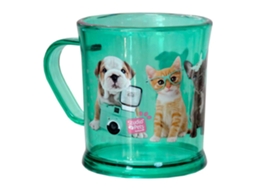 Caneca Studio Pets Verde Plástico 250 Ml