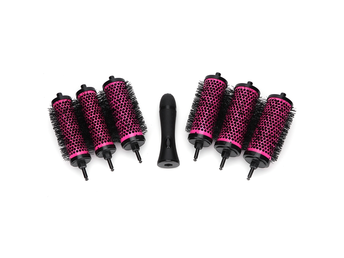 Pente De Cabelo Redondo Para Cachos Resistente A Altas Temperaturas Detachável Estilo Profissional