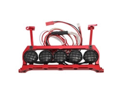 Mali barra de Luz de Teto Rc para Crawler 1/10 Alumínio Cnc 5 Leds Brancos Interface Ph2.0 Jst