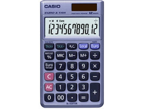 Calculadora Básica CASIO SL-320TER Azul (12 dígitos)
