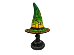 Lâmpada Chapéu De Bruxa Com Design Místico E Luz Quente - Decoração Gótica E Halloween Verde