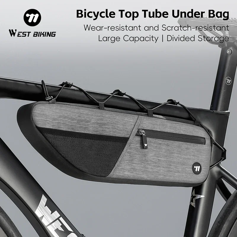 Bolsa Grande para Bicicleta, Bolsa para Ferramentas de Ciclismo, Bolsa de Armazenamento para Ciclismo Ao Ar Livre MDUG (cinza)