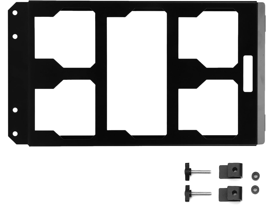 Suporte Para Alça De Caixa Ferramentas Com Placa Montagem Em Aço Inoxidável, 39x22x7cm, Durável E Fácil De Instalar