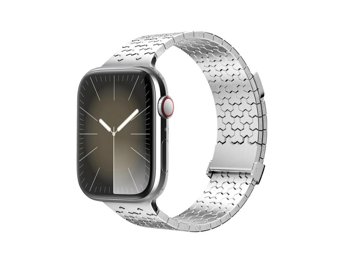 Bracelete Borracha Fluorocarbonada FKM para Apple Watch 40/41/42/38mm Cinza XIAOMOYU
