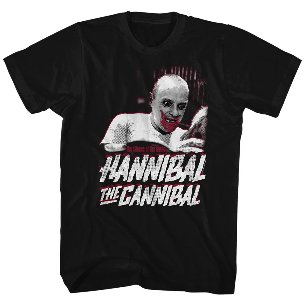 Rockinstone Silence Of The Lambs Movie The Cannibal Black Adult T-shirt Size:xl