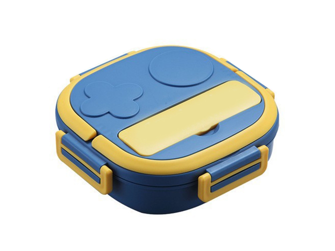 Recipiente De Comida De Acero Inoxidable Con 2 Compartimentos Para Almuerzo Grande Capacidad Azul Para Hogar Y Exterior
