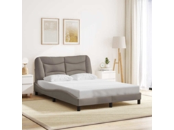Vidaxl Estrutura De Cama Sem Colchão Hvar 120x200 Cm Tecido Cinza-acastanhado