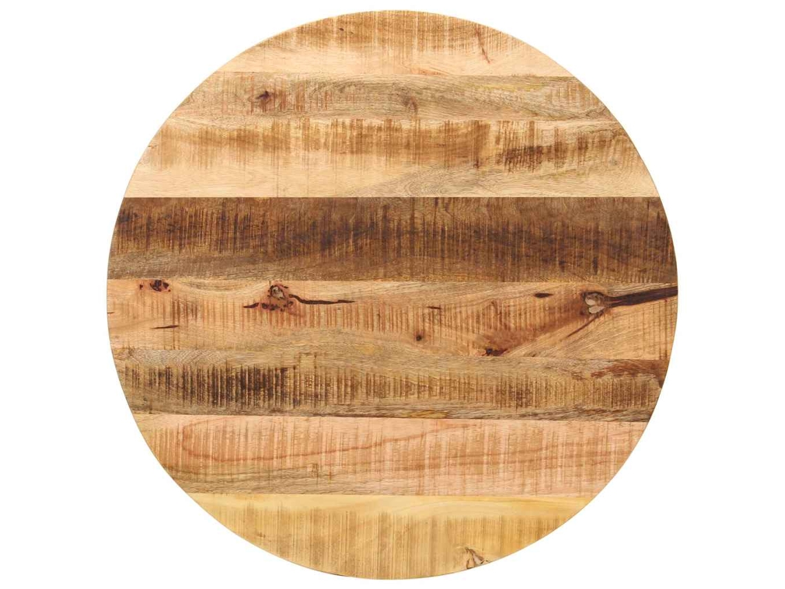Vidaxl Tampo De Mesa Redondo Ø80x2,5cm Madeira Mangueira Áspera Maciça