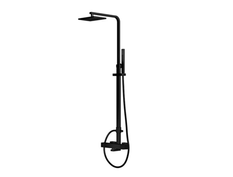 Sistema de Duche STEINBERG Série 160 Conjunto Completo Easy-Clean Comprimento Do Braço Do Chuveiro de Chuva 910-1380Mm 1602721 Cor: Preto Mate