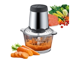 Processador de Alimentos Aoresac 300w com 4 Lâminas Duas Velocidades Tigela de Vidro 2l/8 Copos | S/MARCA