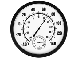 Nova Line termômetro e Higrômetro Indoor e Outdoor 10" para Pátio, Parede, Sem Bateria 25cm