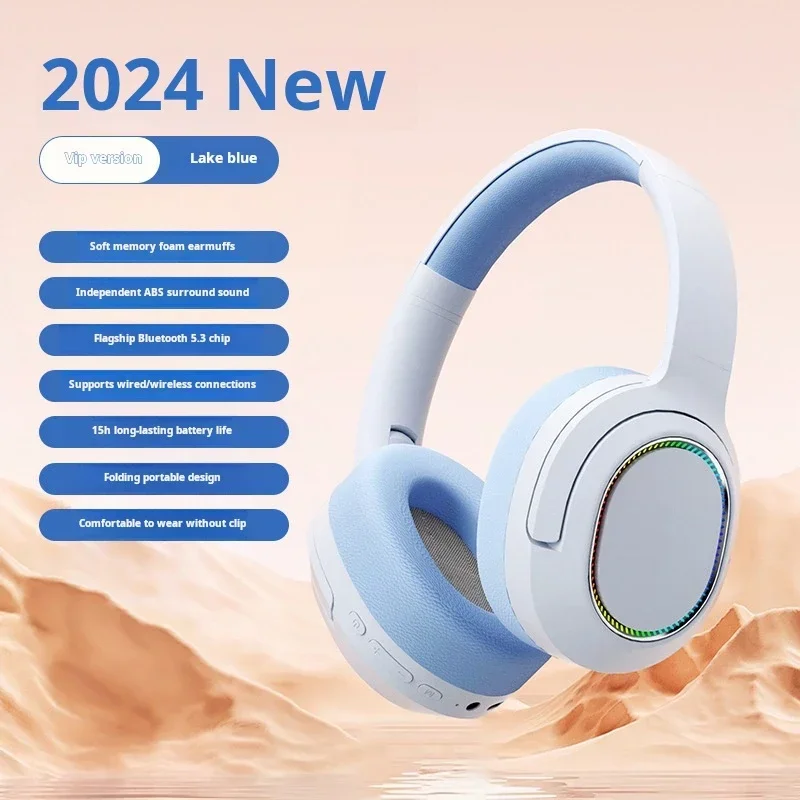 (azul) Fones De Ouvido Bluetooth Sem Fio, Compatíveis Com Cartões Tf, Com Microfone