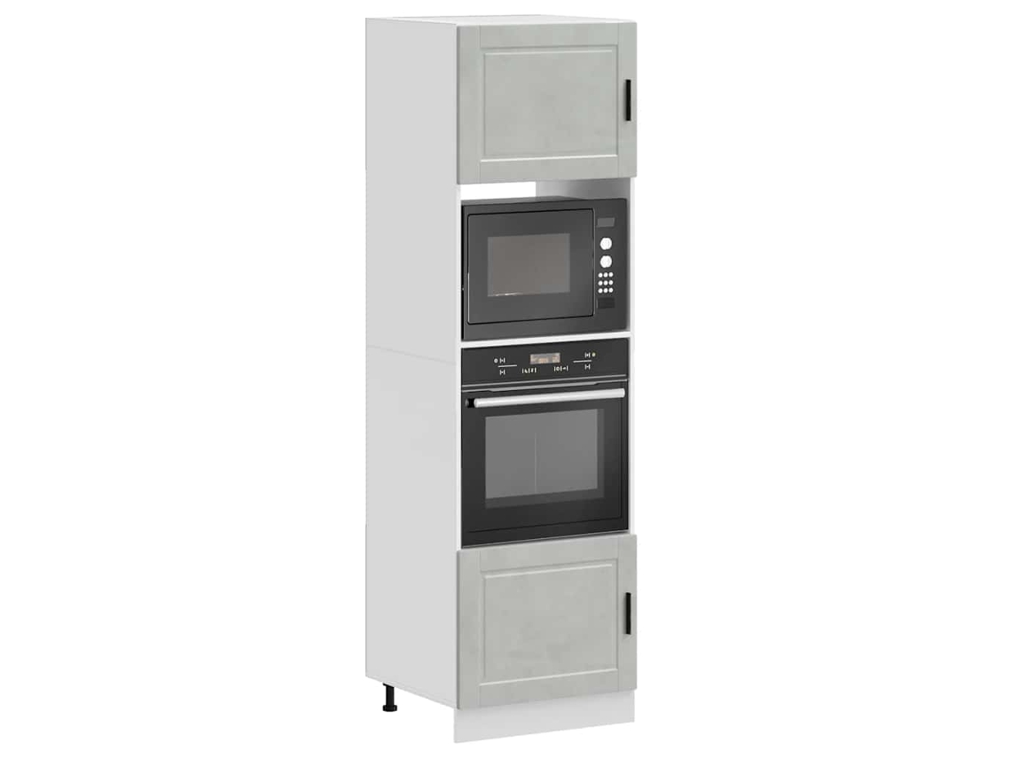 Vidaxl Armários Forno 2pcs Porto Derivados De Madeira Cinzento Cimento