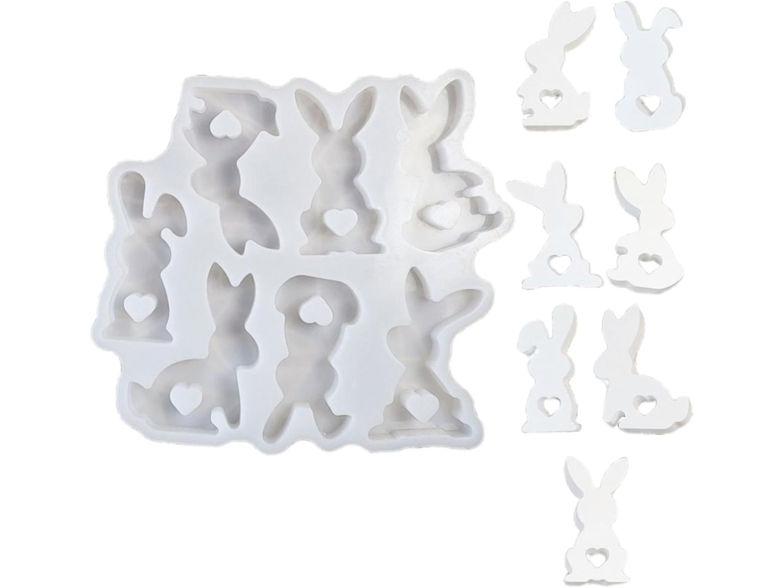 Moldes De Silicone Chocolates Em Formato De Coelhinho Da Páscoa.